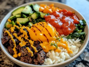 Seasoned Ground Beef for Hamburger Bowls